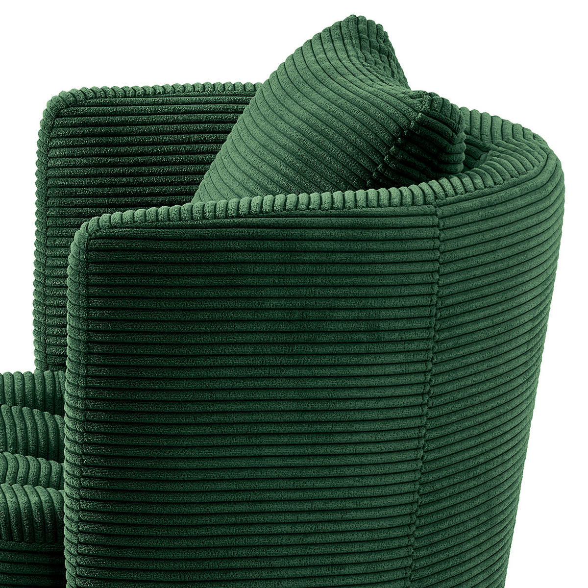 SESSEL - Dunkelgrün/Schwarz, Textil/Metall (65/65/40cm) - home24