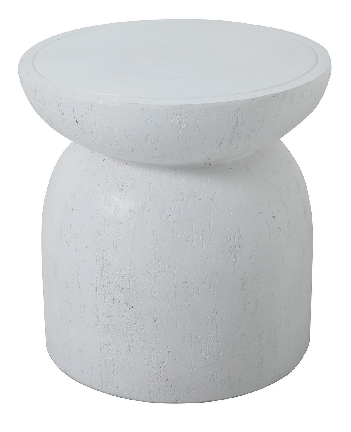 BEISTELLTISCH Rund Weiß 45 x 45 x 52 cm - Weiß, Metall (40/40/40.5cm) - Nordlys