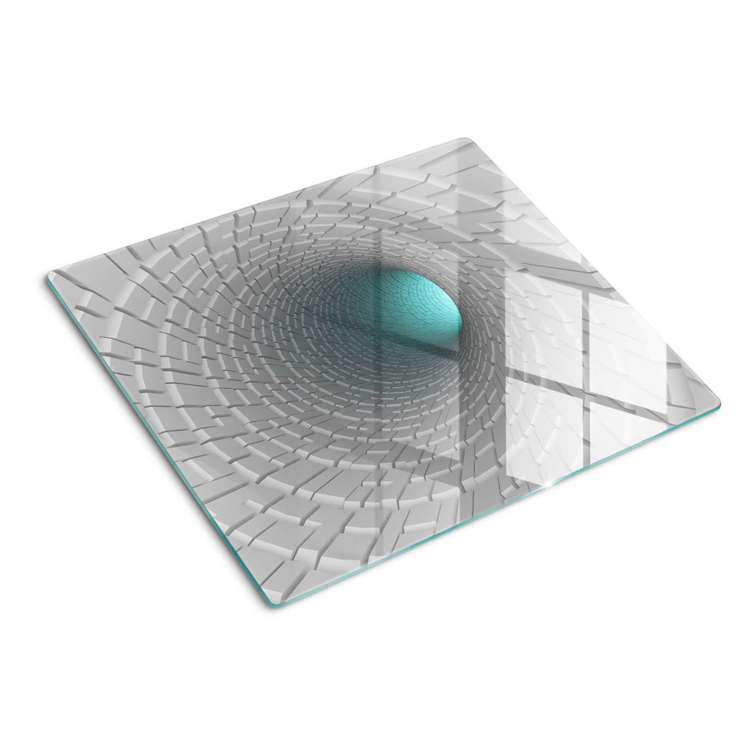 GLASPLATTE 60x52 cm 3D - Braun, Glas (60/0.4/52cm) - TULUP