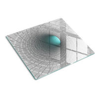 GLASPLATTE 60x52 cm 3D - Braun, Glas (60/0.4/52cm) - TULUP
