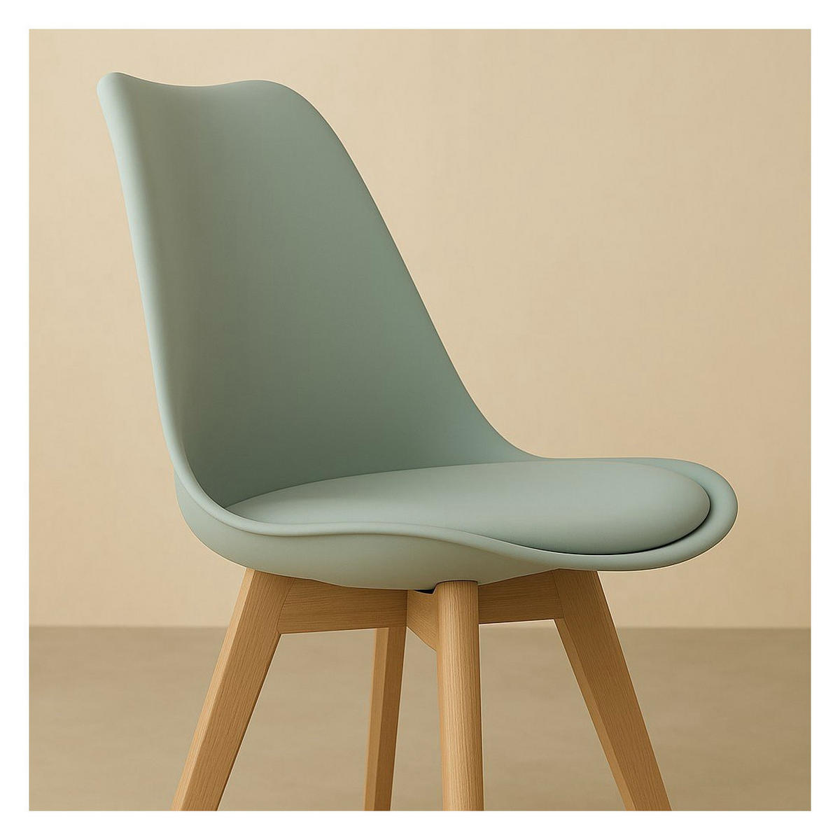 STUHL Scandinavian Grün 49 cm x 82 cm - Grün, Kunststoff (49/82/51cm) - Kenay Home