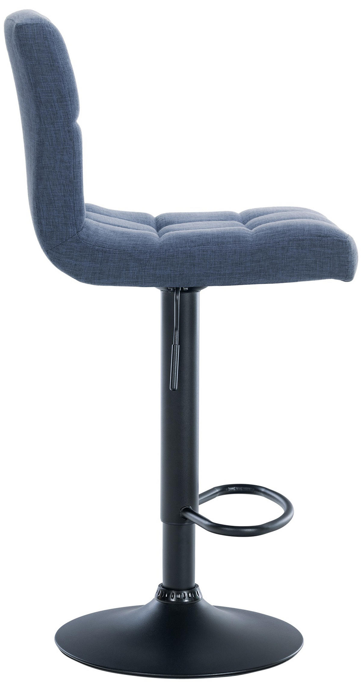 BARHOCKER 2er Set Cala Stoff schwarz blau - Blau/Schwarz, Textil/Metall (46/114/47cm) - TPFLiving
