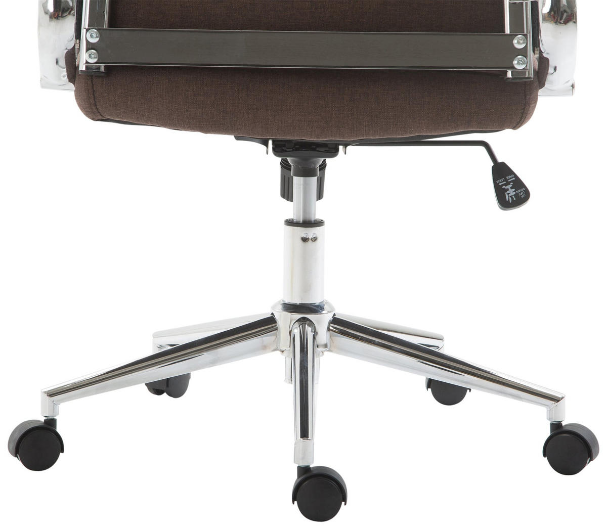 DREHSTUHL Stoff braun - Chromfarben/Braun, Textil/Metall (58/105/66cm) - CLP