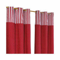 ÖSENVORHANG Polka Dots blickdicht 2er-Set, 137/182 cm - Rot, Textil (137/182cm) - Homescapes