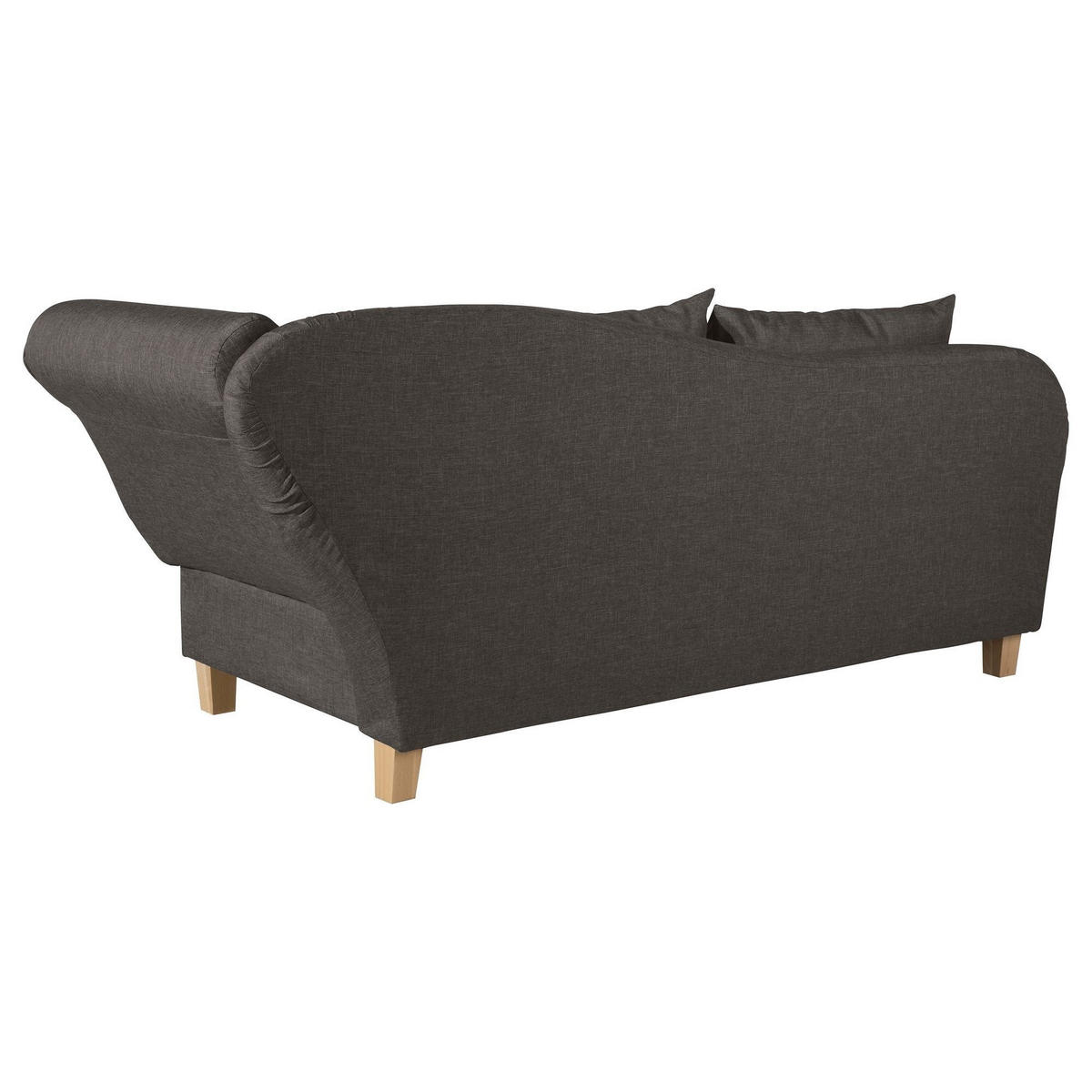 RECAMIERE mit Armteil rechts klappbar Katia Bezug Flachgewebe Buche natur / braun - Braun, Kunststoff (190/82/88cm) - 58aufmkessel
