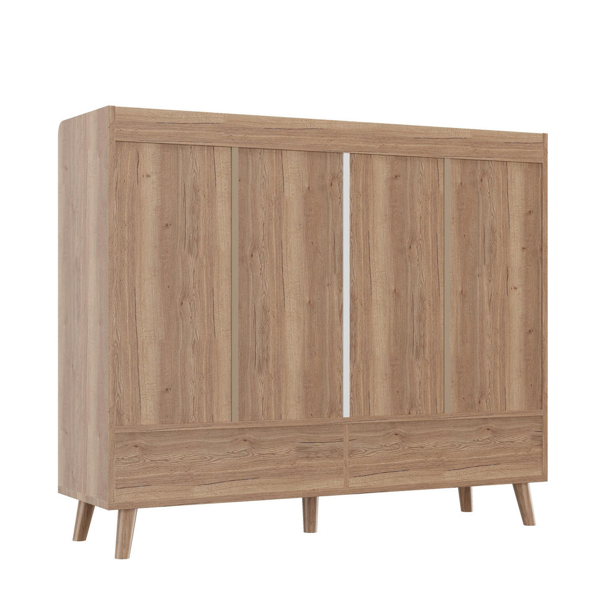 SCHUHKOMMODE Sideboard 120x99x35 cm mit verstellbaren Einlegeböden - Braun, Holz (120/99/35cm) - PARAFTA HOME