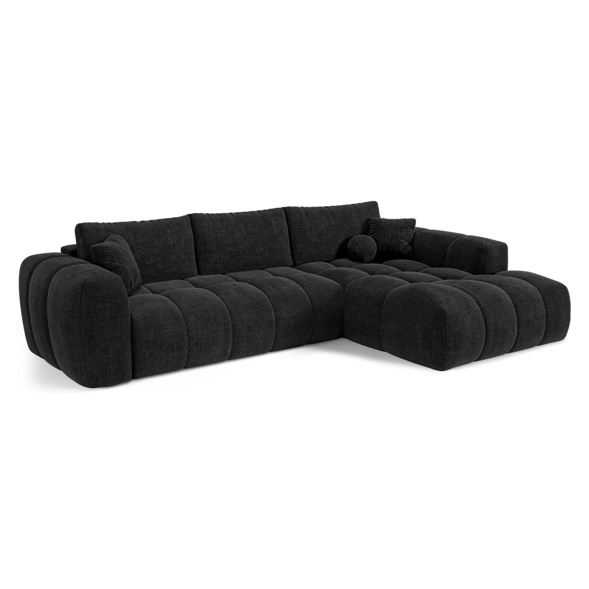 ECKSOFA rechtwinklig SKY Köpergewebe Dunkles Anthrazit 310cm - Dunkelgrau/Anthrazit, Textil (310/180cm) - Premium Interiors