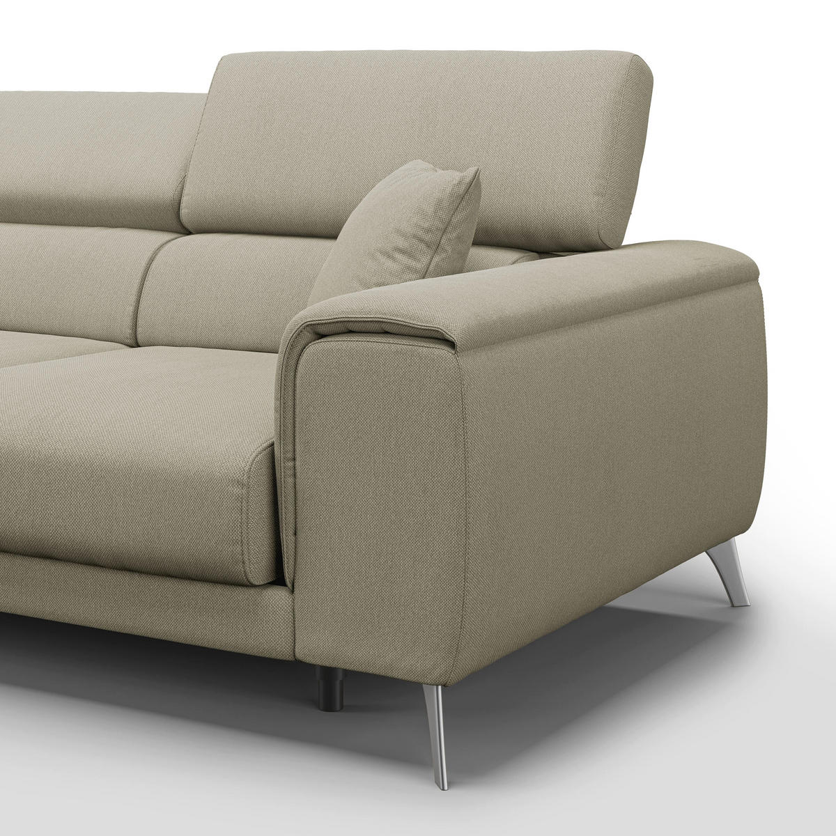 LINEARSOFA Fusion - Creme, Textil (260/74/102cm) - Divani.store