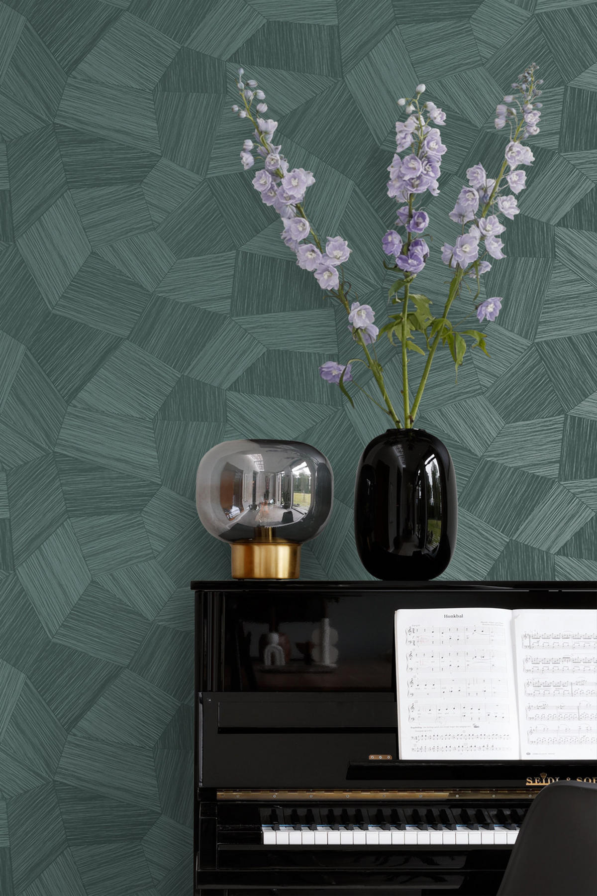 TAPETE 3D-Muster 53 cm x 10.05 m - Grün, Papier (53/1000cm) - Origin Wallcoverings