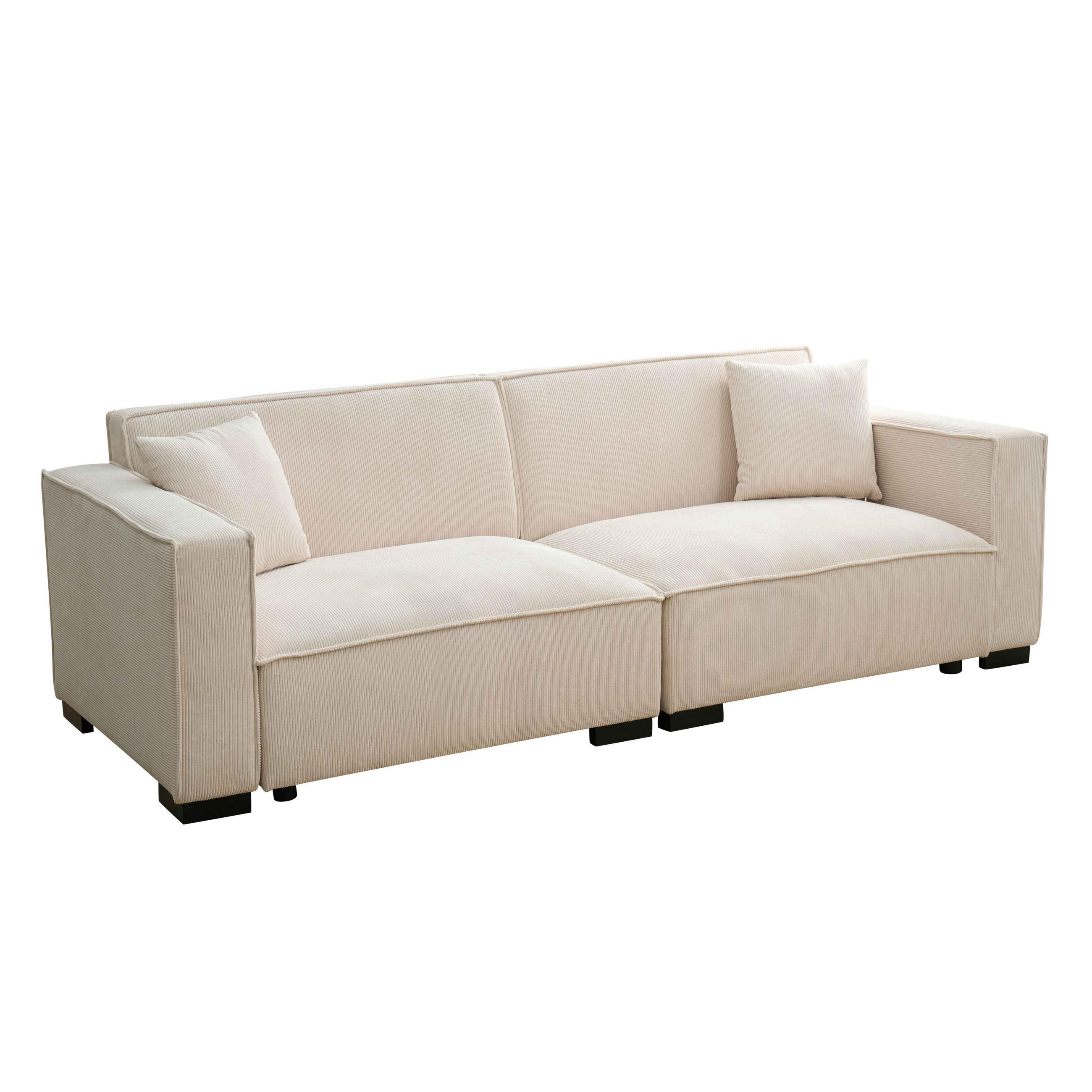 Oviala Sofa Weiß 230x76x90 cm