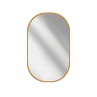 WANDSPIEGEL Glasspiegel Oval Gold 80/60/2 cm - Goldfarben, Glas (60/80/2cm) - EMKE