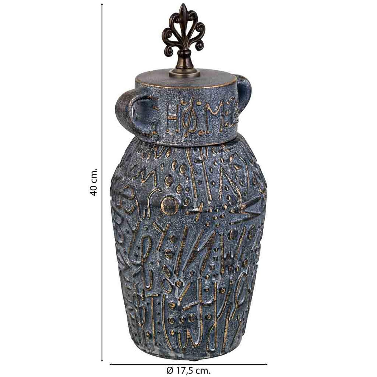 VASE aus Keramik, grau, 18x40cm - Grau, Keramik (40cm) - Wanderlust