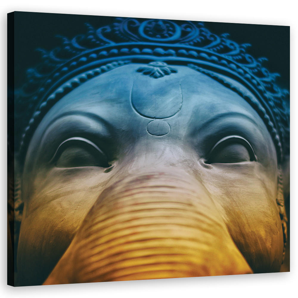 WANDBILD religiös blau - Blau, Textil (50/50cm) - Feeby