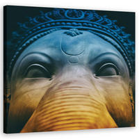 WANDBILD religiös blau - Blau, Textil (50/50cm) - Feeby