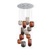 GALERIELEUCHTE Velo 12-flammig Mehrfarbig Ø 18/20/25cm - Multicolor/Weiß, Glas (25/25/27cm) - s.luce