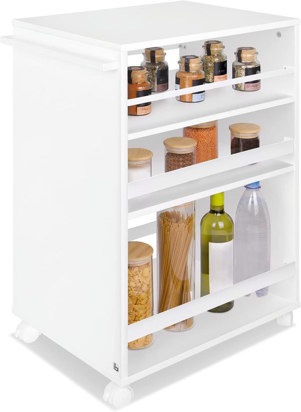 UNIVERSALWAGEN Bengt Weiß - Weiß, Naturmaterialien/Holz (38/79/50cm) - BoMoe