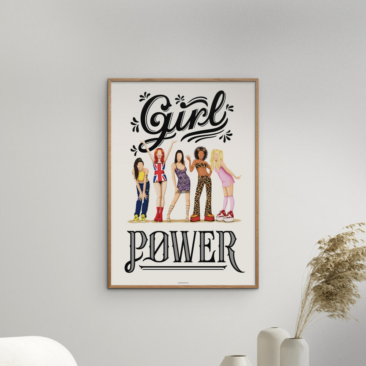 POSTER Nour Tohme - Girl Power - Multicolor, Papier (50/70/0.1cm) - Poster&Frame