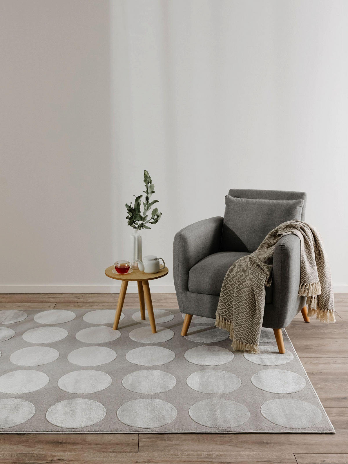 TEPPICH Claire Grau 120x170 cm - Grau, Kunststoff (120/170cm) - benuta