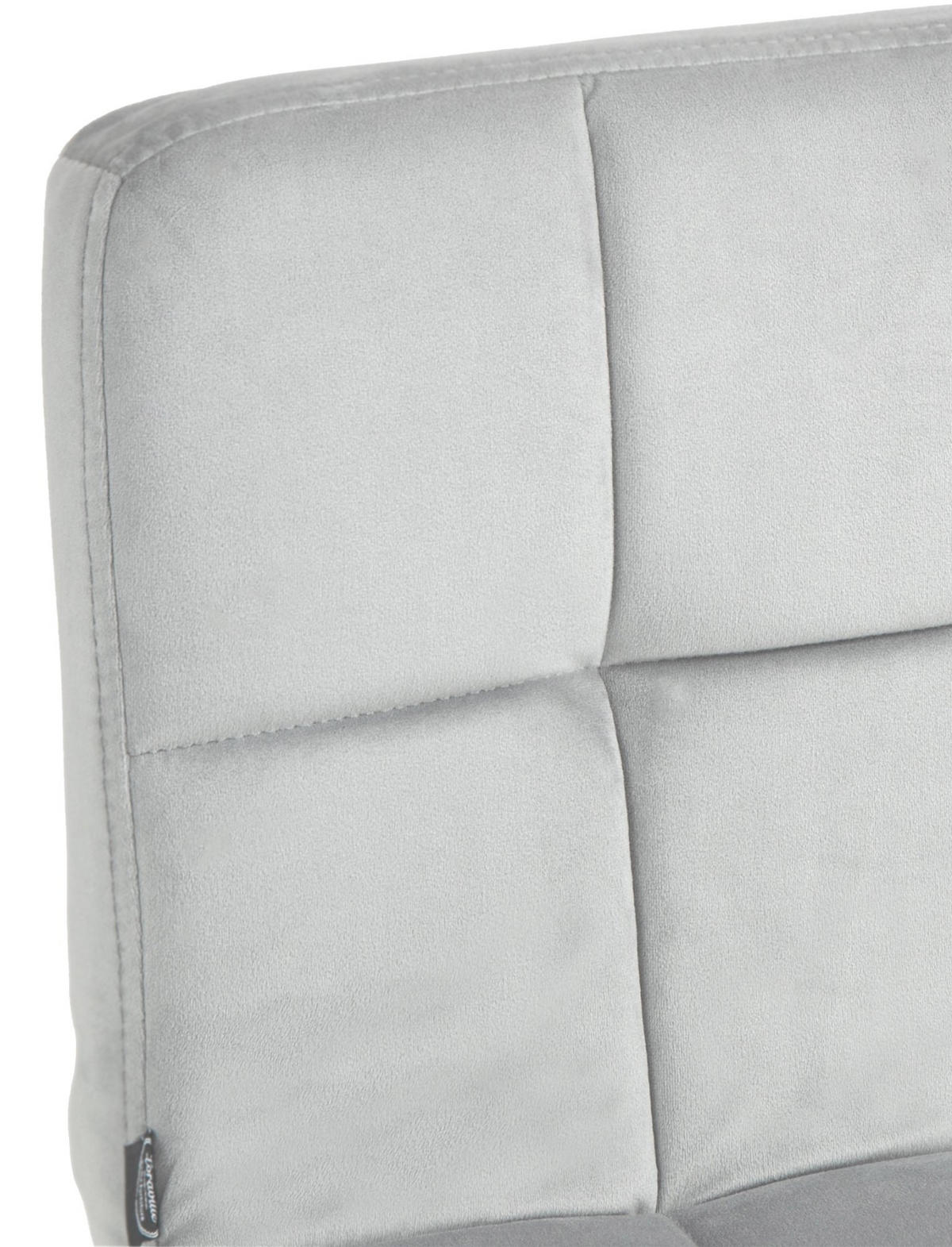 BARHOCKER Samt grau - Weiß/Grau, Textil/Metall (46/94/47cm) - CLP