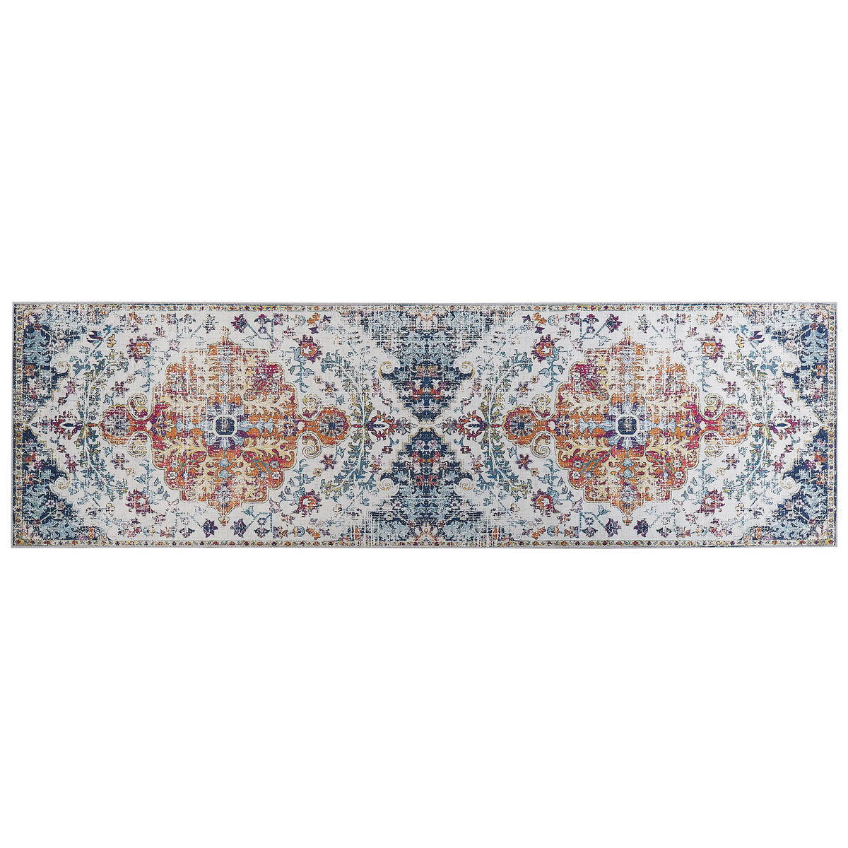 TEPPICHLÄUFER Enayem 200/60 cm - Multicolor, Kunststoff (60/200cm) - Beliani