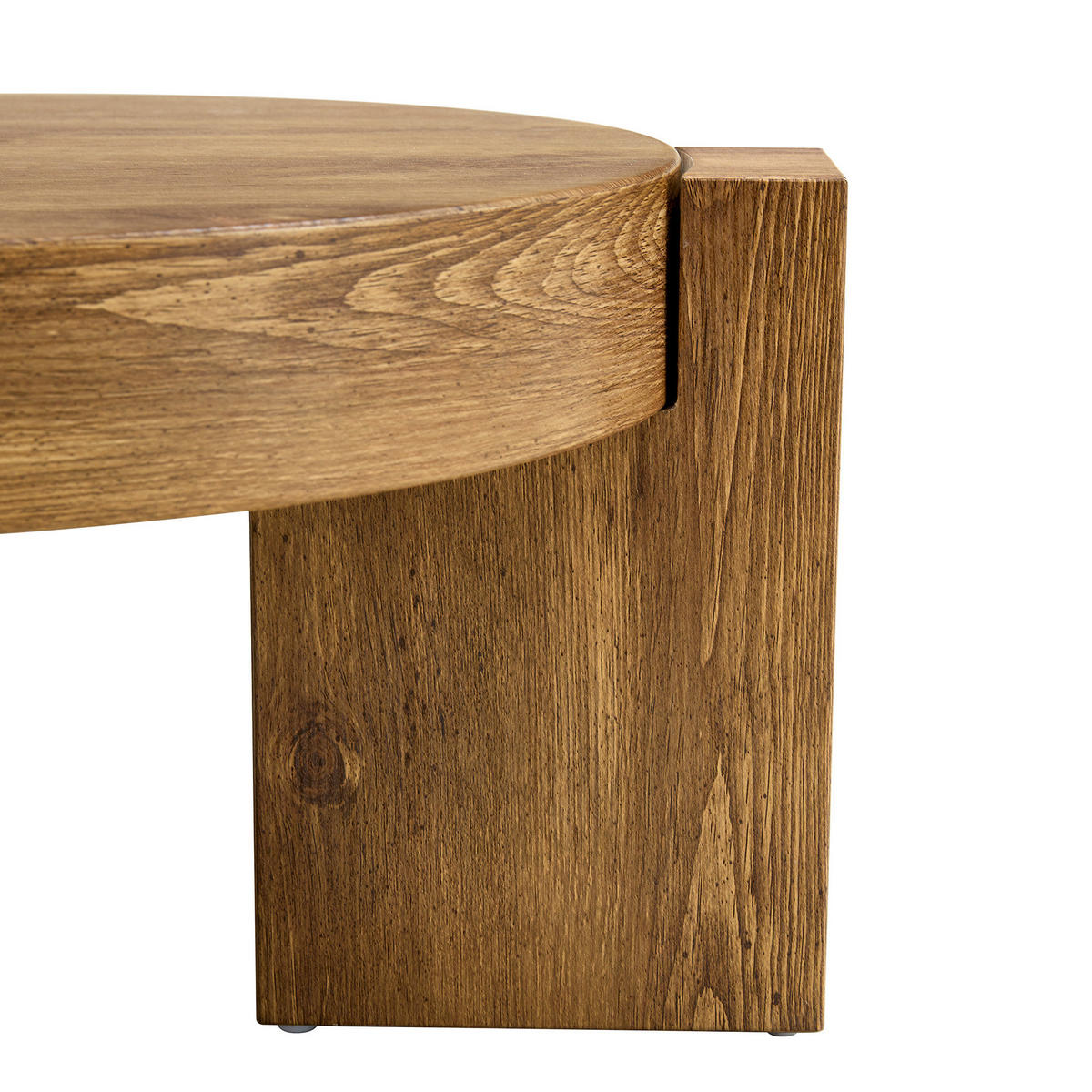 COUCHTISCH-SET aus MDF und Sicherheitsglas in Holzoptik 61x61x30 cm, braun getönt, trennbar - Naturfarben, Holzwerkstoff (61/61/30cm) - IVMEU