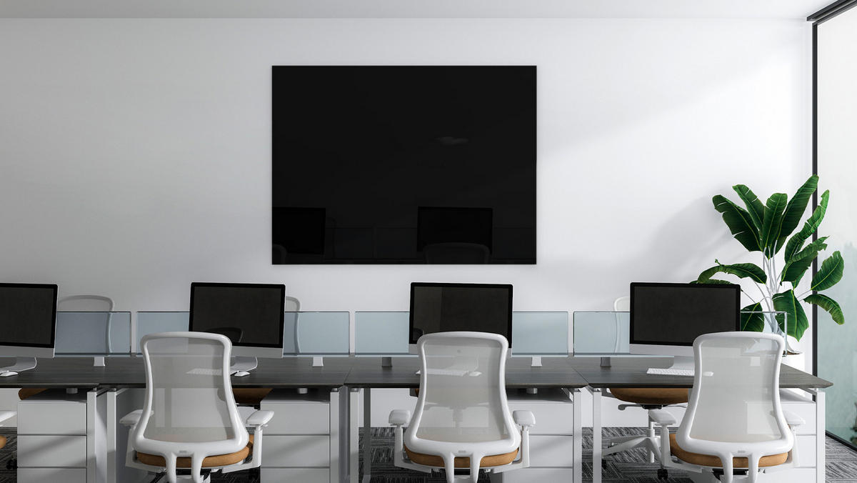 GLASBOARD Schwarz 120x90cm - Schwarz, Glas (120/90/0.7cm) - ALLboards