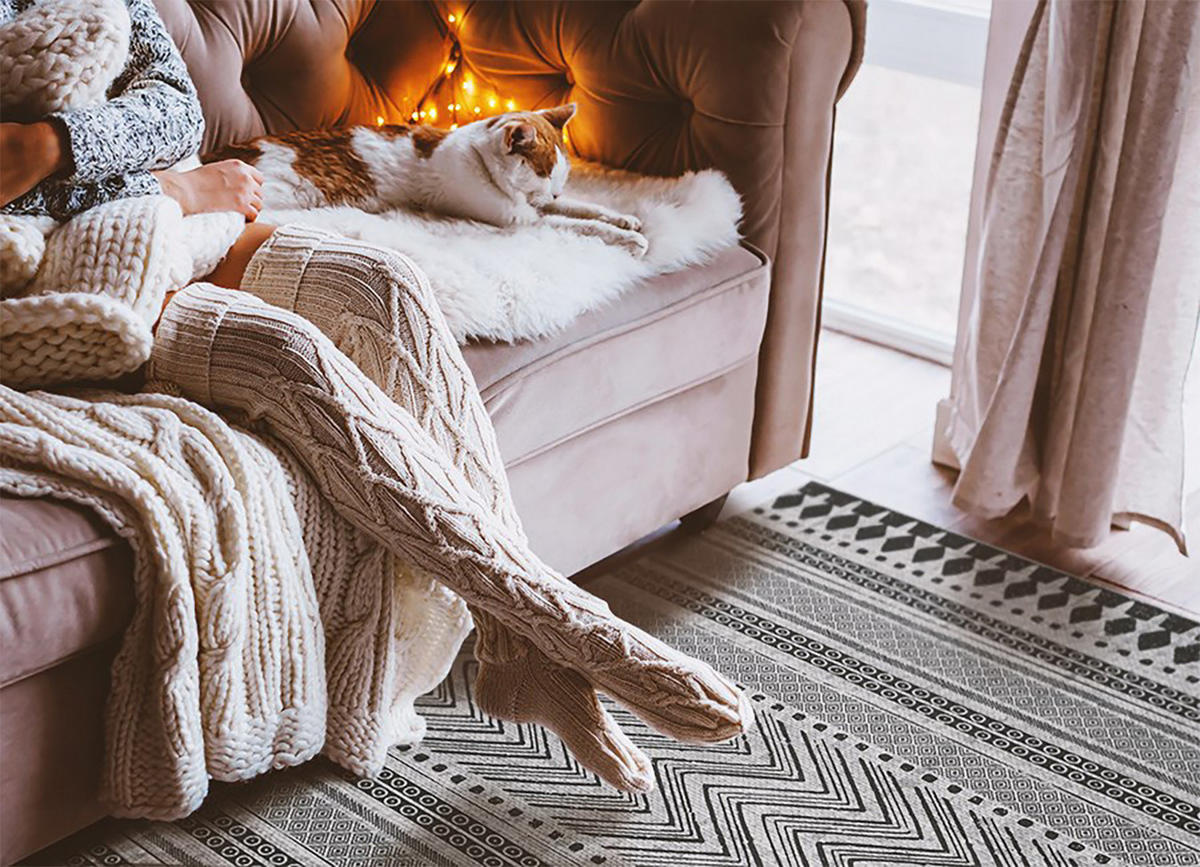 VINYL-TEPPICH 210x140 cm Grau - Grau, Kunststoff (140/1.6cm) - ArtPrintCave