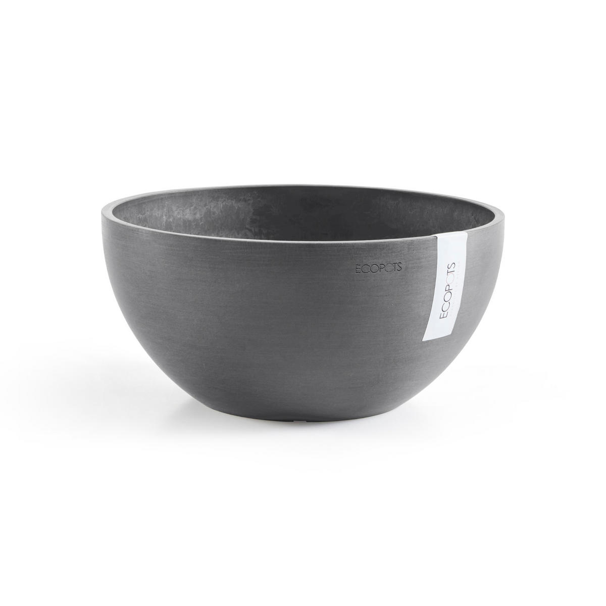 BLUMENTOPF Brussels 25/12 cm Grau - Grau, Kunststoff (25/12cm) - Ecopots