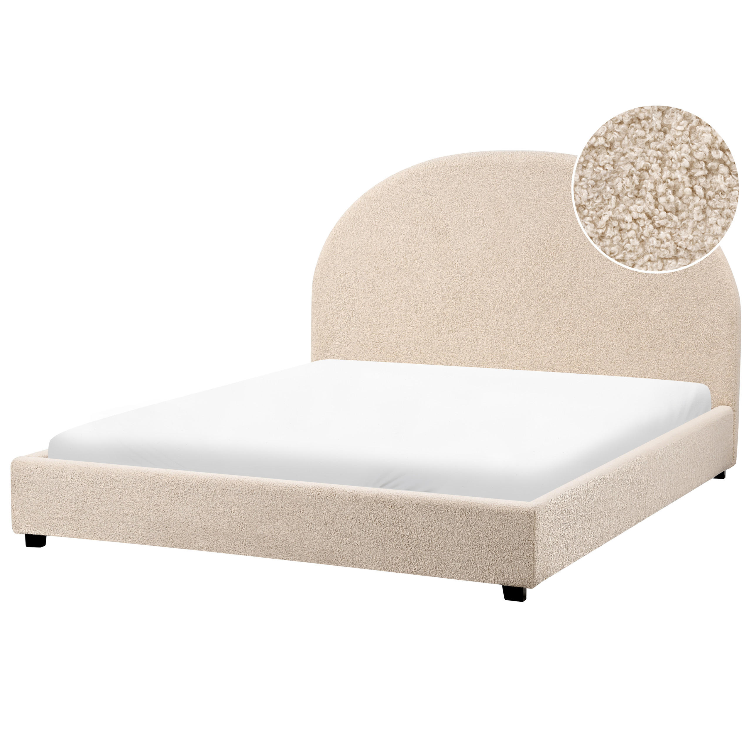 BETT mit Lattenrost 140/200 cm Beige Vaucluse - Beige, Textil (140/200cm) - Beliani