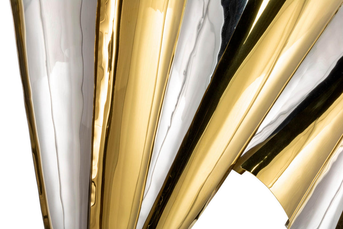 WANDDEKO Gold 120/60 cm - Silberfarben/Goldfarben, Metall (3.6/60/8cm) - KUNSTLOFT
