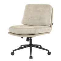 BÜRODREHSTUHL - Webstoff / Eisen / Nylon - Beige/Schwarz, Textil/Metall (71/90/76cm) - home24