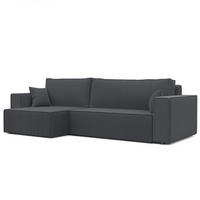 ECKSOFA Adara Max Mit Schlaffunktion - Dunkelgrau, Holzwerkstoff/Textil (276/145cm) - Fun Möbel