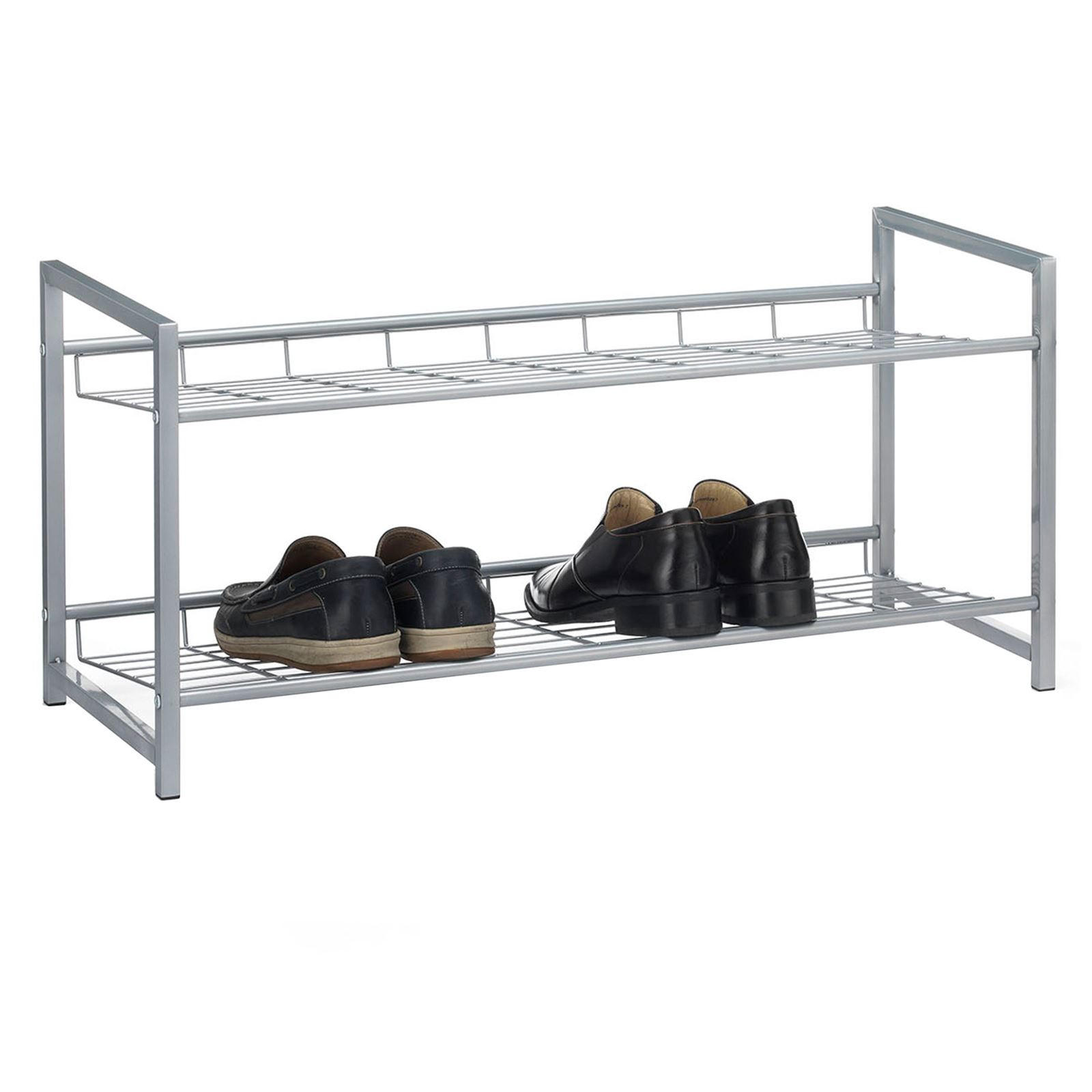 SCHUHREGAL SYSTEM - Silberfarben, Metall (81/38/30cm) - CARO-Möbel