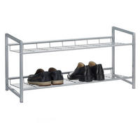 SCHUHREGAL SYSTEM - Silberfarben, Metall (81/38/30cm) - CARO-Möbel