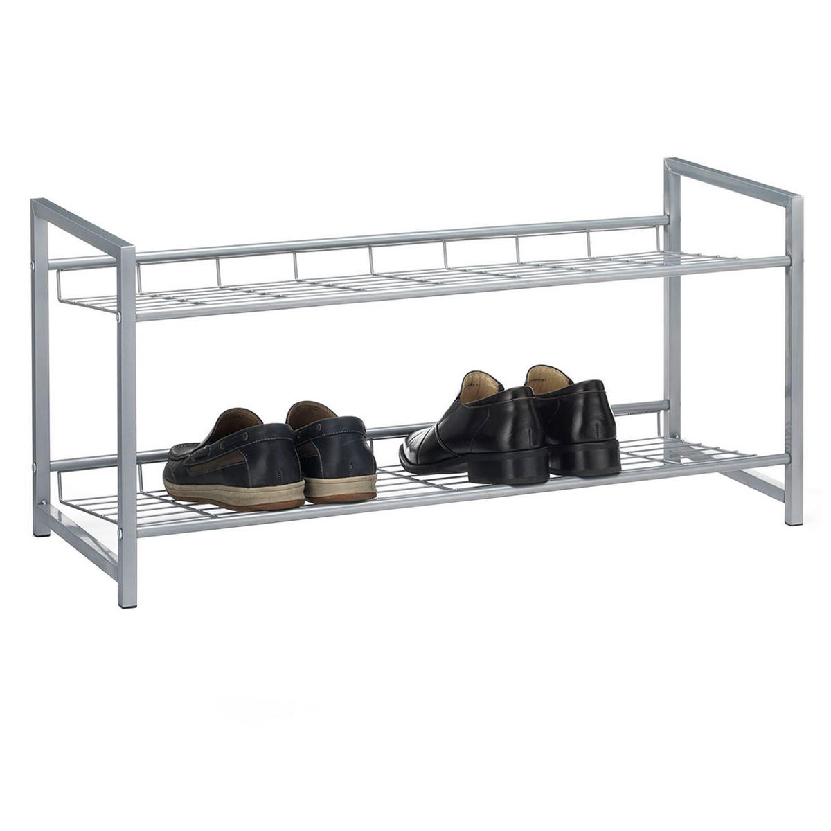 SCHUHREGAL SYSTEM - Silberfarben, Metall (81/38/30cm) - CARO-Möbel