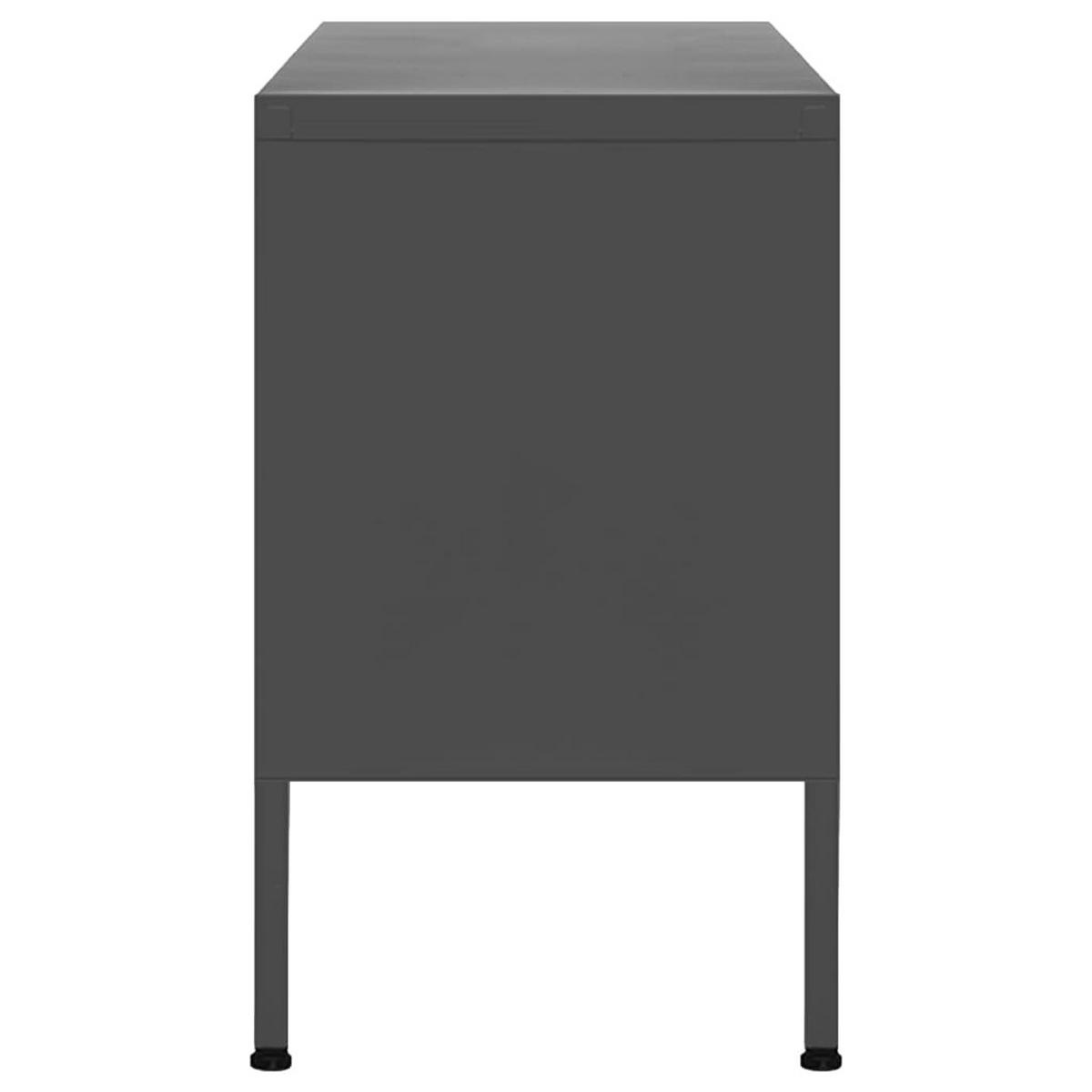 TV-SCHRANK Anthrazit 105/35/50 Cm Stahl - Anthrazit, Metall (105/50/35cm) - vidaXL
