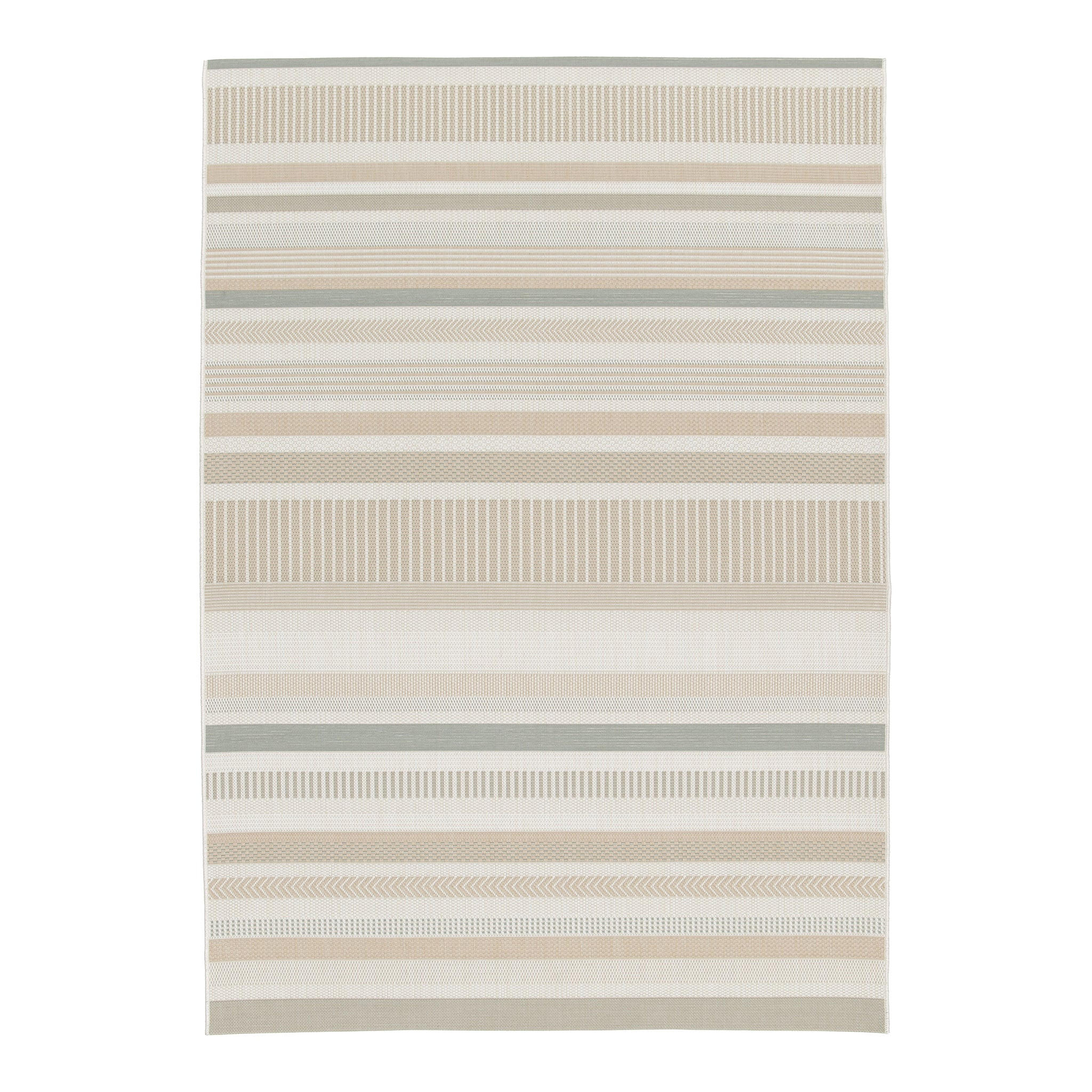 TEPPICH für Innen- und Außenbereich gestreift grün - Grün, Textil (160/230cm) - AFK Living