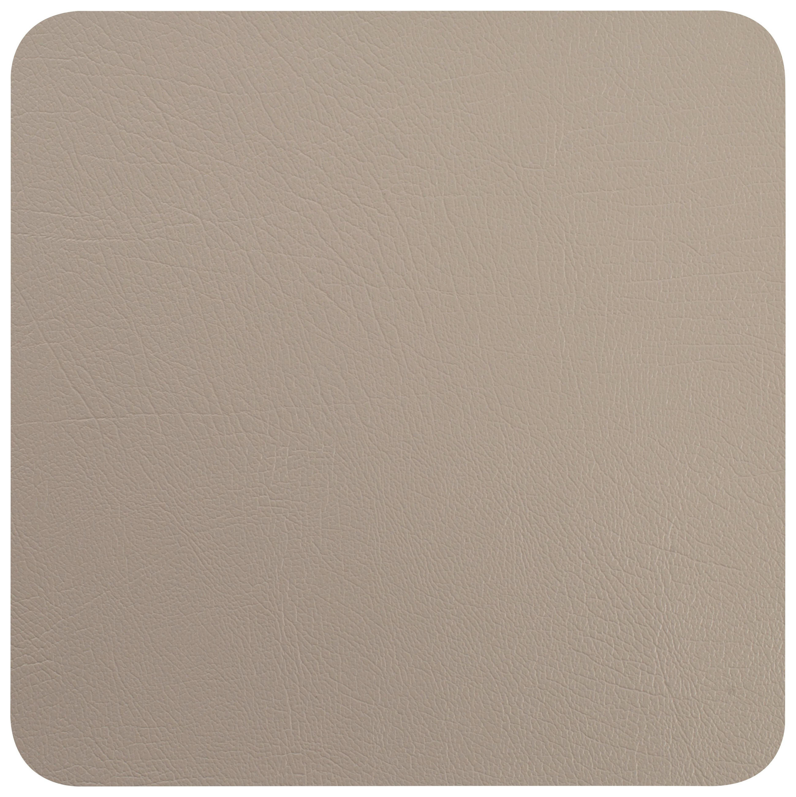 UNTERSETZER Jette aus Leder in Grau - Grau, Leder (10/10cm) - Premium Living