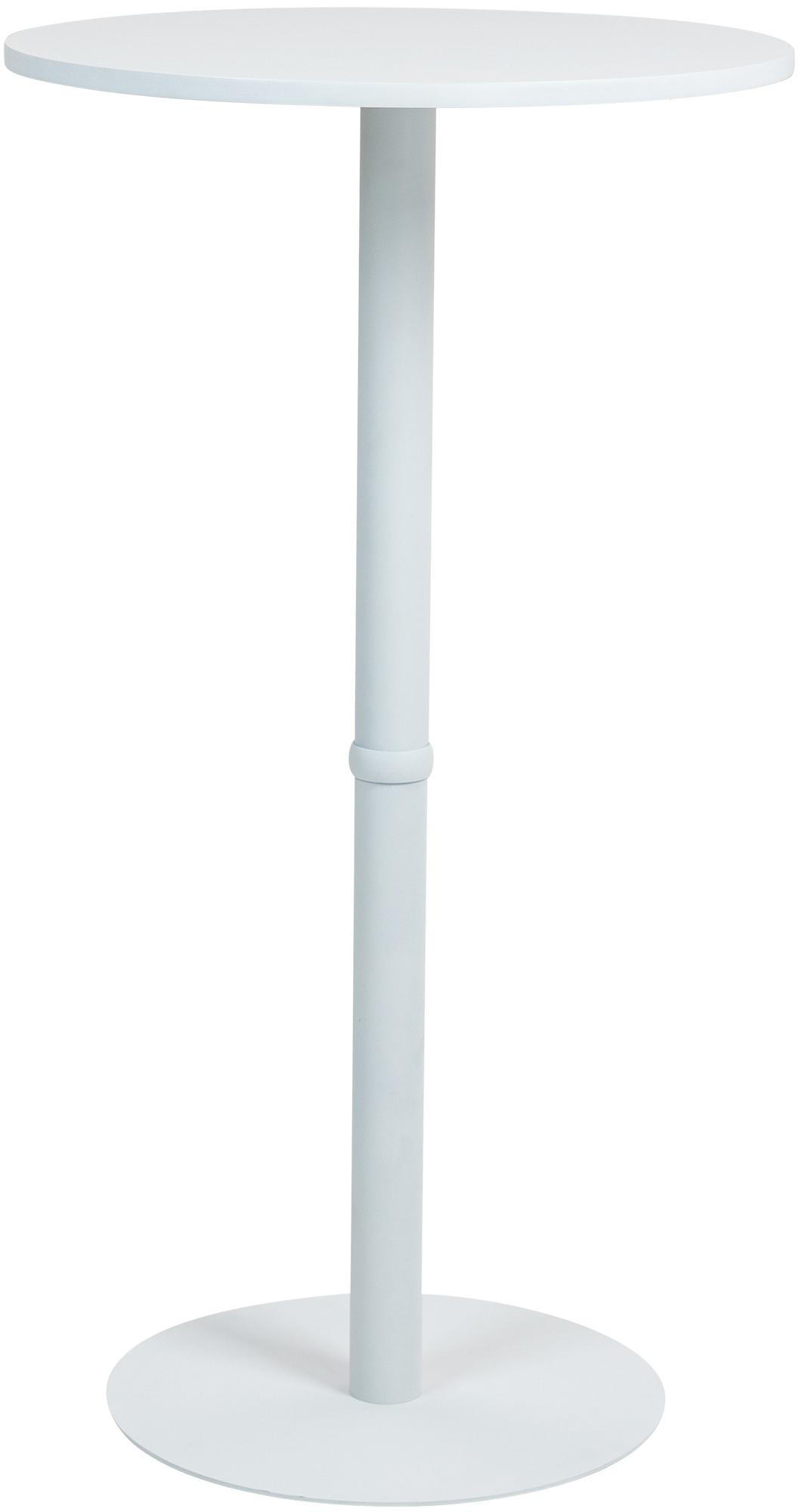 STEHTISCH rund 60 cm Holz weiß/weiß - Weiß, Holz/Metall (60/60/110cm) - CLP