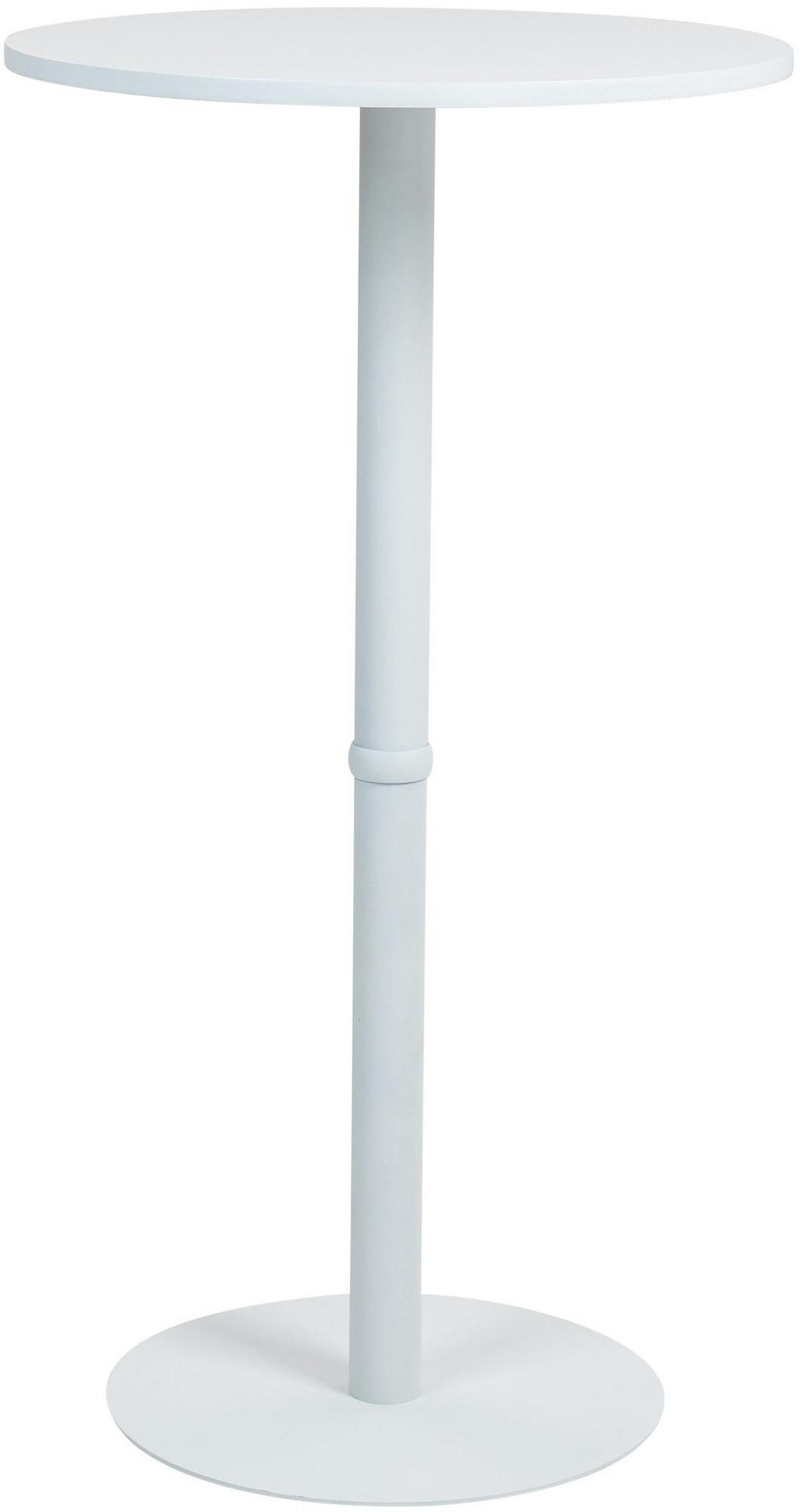 STEHTISCH rund 60 cm Holz weiß/weiß - Weiß, Holz/Metall (60/60/110cm) - CLP