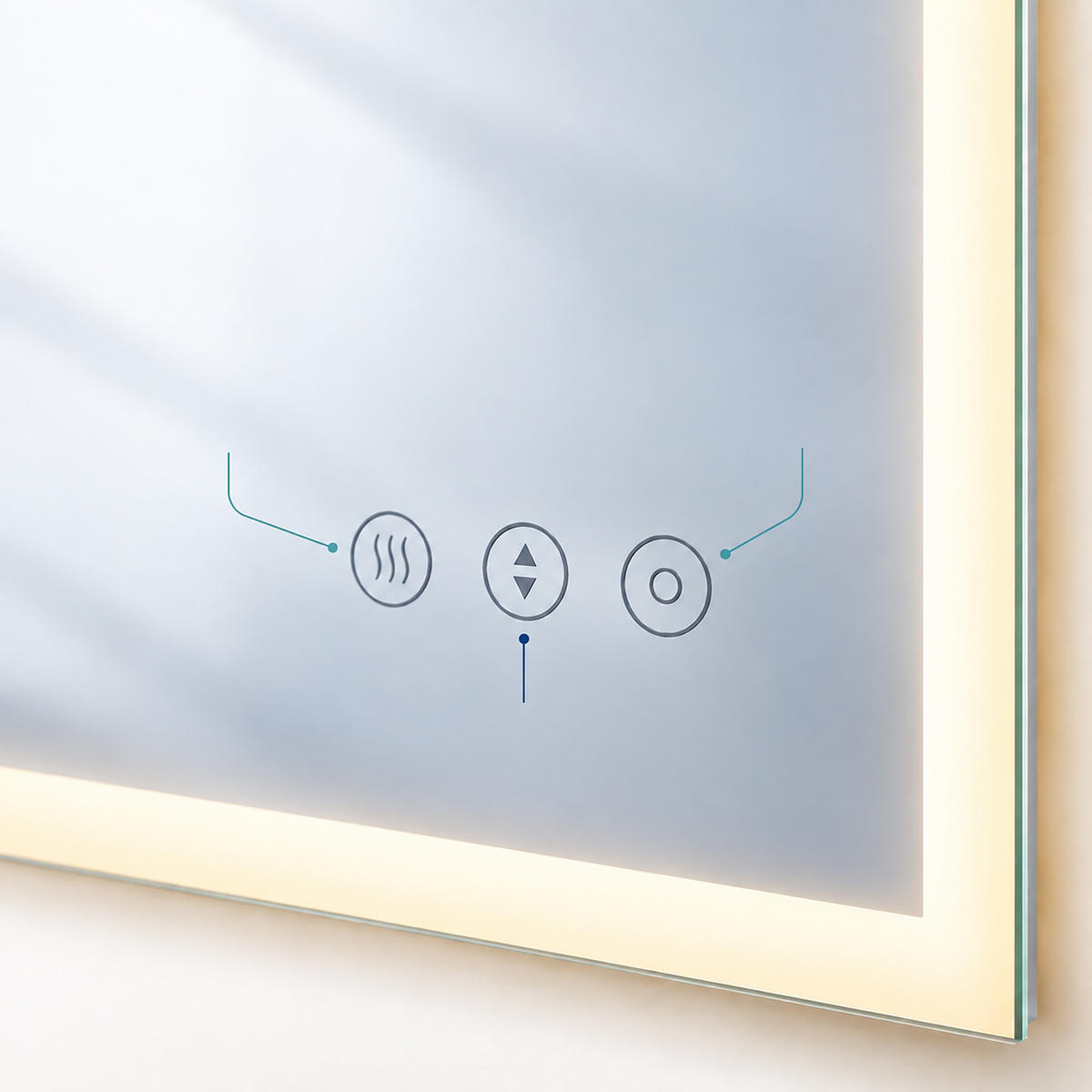 BADSPIEGEL Silber LED mit Steckdose 70x50 cm - Transparent, Glas/Kunststoff (70/50/3.5cm) - Relaxdays