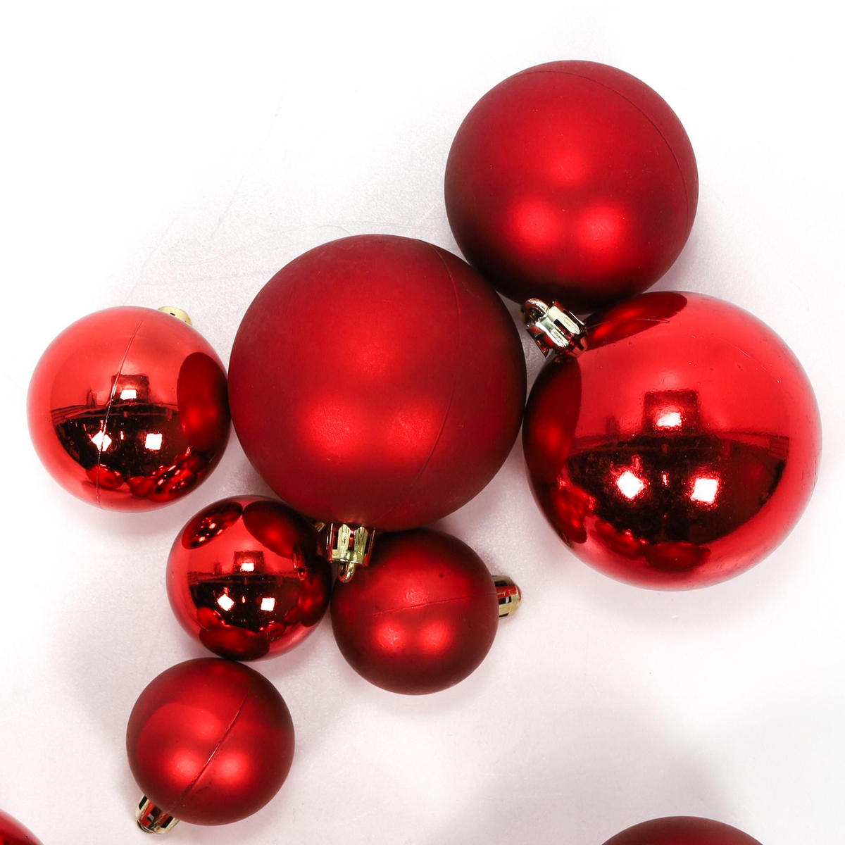 WEIHNACHTSKUGELN verschiedene Größen 60er-Set - Rot, Kunststoff (19/31.5/19cm) - Home Styling Collection