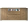 SIDEBOARD Skadu Sandgrau Hochglanz - Sandfarben, Holzwerkstoff (166.5/75.5/35cm) - Vladon