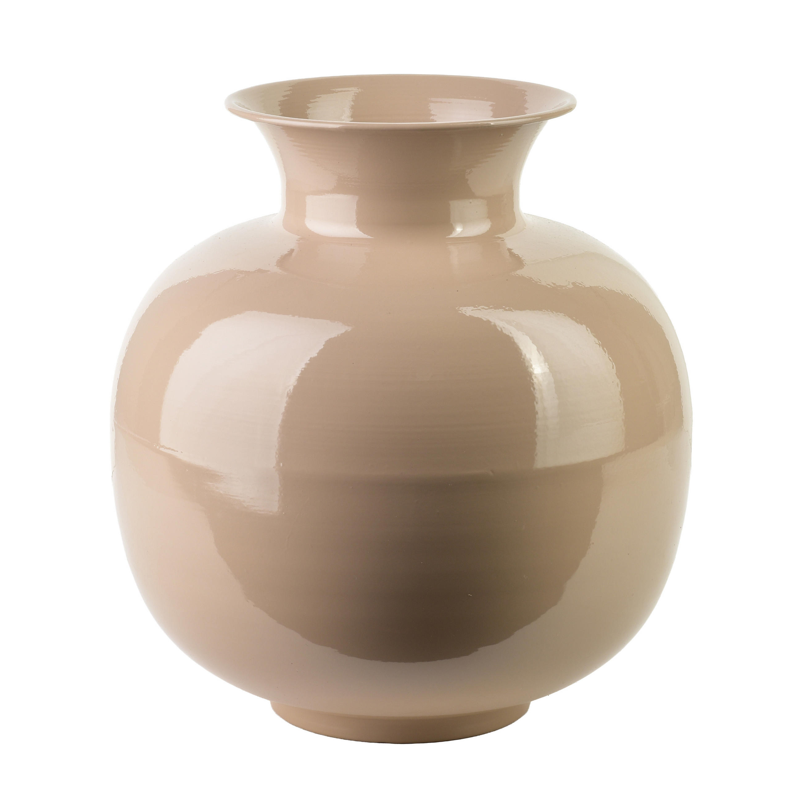 VASE Roger Beige 18,5x29xh34 cm Metall - Beige, Metall (34cm) - Mondex