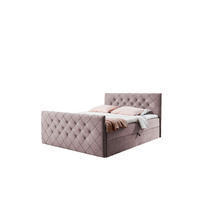 BOXBETT MALAGA 180x200 Rosa Velvet - H3 - Altrosa, Textil (180/200cm) - AN-Moebel 4u