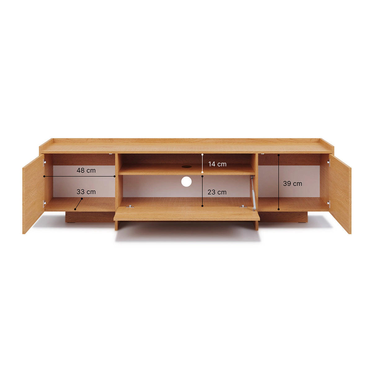 TV OMARICA Japandi Les - rjava, leseni material (196.8/57.4/38cm) - Petits-meubles