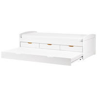 AUSZIEHBETT 90x200 cm Weiß Petiville - Weiß, Holz (90/200cm) - Beliani