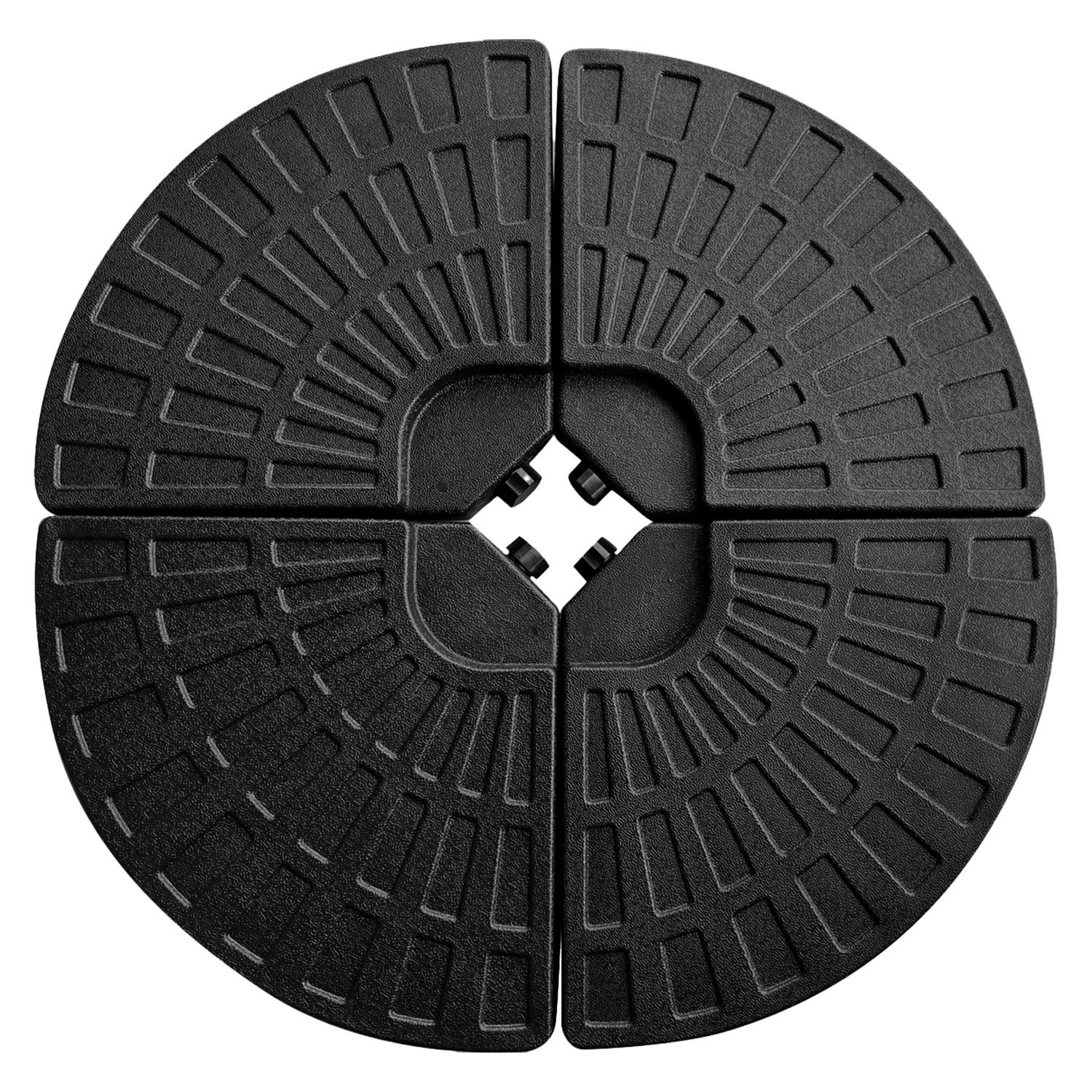 FLIESEN Saint Malo 4er-Set - Schwarz, Kunststoff (98/98cm) - Happy Garden