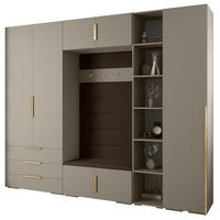 GARDEROBEN-SET 236,7/290/47 - Kaschmir/Goldfarben, Holz/Kunststoff (290/236.7/47cm) - Abiks Möbel