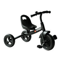 DREIRAD DE-18543 mit Klingel & verstellbarem Sitz - Schwarz, Metall (79/50.5/58cm) - ComfortXL
